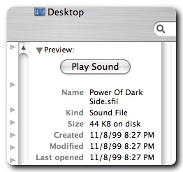 Sounds in Finder