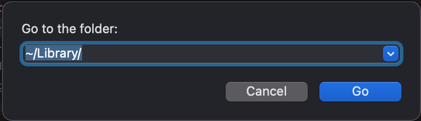 Go To Library Folder in Finder