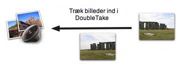 Træk billeder ind i DoubleTake